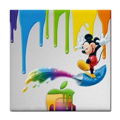 Mickey Mouse, Apple Iphone, Disney, Logo Tile Coaster