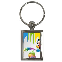 Mickey Mouse, Apple Iphone, Disney, Logo Key Chain (rectangle) by nateshop