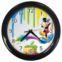 Mickey Mouse, Apple Iphone, Disney, Logo Wall Clock (black) by nateshop