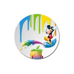 Mickey Mouse, Apple Iphone, Disney, Logo Magnet 3  (round) by nateshop