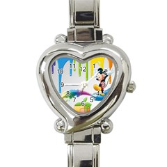 Mickey Mouse, Apple Iphone, Disney, Logo Heart Italian Charm Watch