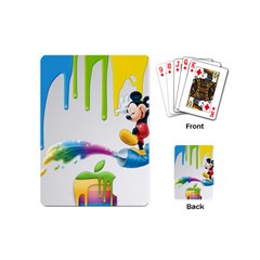 Mickey Mouse, Apple Iphone, Disney, Logo Playing Cards Single Design (mini)