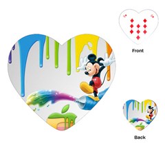 Mickey Mouse, Apple Iphone, Disney, Logo Playing Cards Single Design (heart)