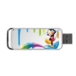 Mickey Mouse, Apple Iphone, Disney, Logo Portable USB Flash (Two Sides) Front