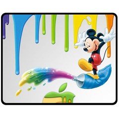 Mickey Mouse, Apple Iphone, Disney, Logo Fleece Blanket (medium) by nateshop