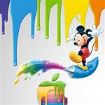 Mickey Mouse, Apple Iphone, Disney, Logo Play Mat (Square) Front