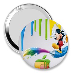 Mickey Mouse, Apple Iphone, Disney, Logo 3  Handbag Mirrors by nateshop