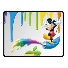 Mickey Mouse, Apple Iphone, Disney, Logo Two Sides Fleece Blanket (small) by nateshop