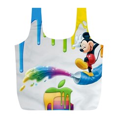 Mickey Mouse, Apple Iphone, Disney, Logo Full Print Recycle Bag (l) by nateshop