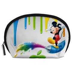 Mickey Mouse, Apple Iphone, Disney, Logo Accessory Pouch (large) by nateshop