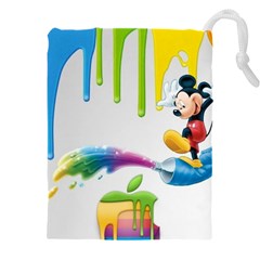 Mickey Mouse, Apple Iphone, Disney, Logo Drawstring Pouch (5xl) by nateshop