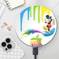 Mickey Mouse, Apple Iphone, Disney, Logo Wireless Fast Charger(white) by nateshop