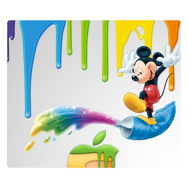 Mickey Mouse, Apple Iphone, Disney, Logo Premium Plush Fleece Blanket (Small)