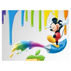 Mickey Mouse, Apple Iphone, Disney, Logo Premium Plush Fleece Blanket (extra Small) by nateshop