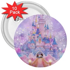 Disney Castle, Mickey And Minnie 3  Buttons (10 Pack)  by nateshop