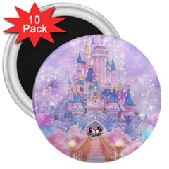 Disney Castle, Mickey And Minnie 3  Magnets (10 Pack)  by nateshop