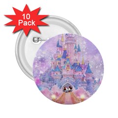 Disney Castle, Mickey And Minnie 2 25  Buttons (10 Pack)  by nateshop