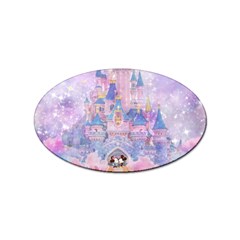 Disney Castle, Mickey And Minnie Sticker (oval) by nateshop