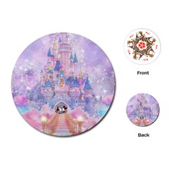 Disney Castle, Mickey And Minnie Playing Cards Single Design (round) by nateshop