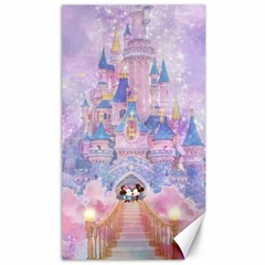 Disney Castle, Mickey And Minnie Canvas 40  X 72  by nateshop