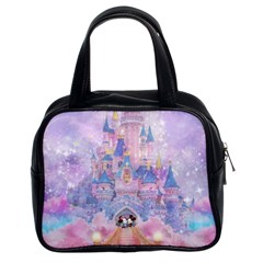 Disney Castle, Mickey And Minnie Classic Handbag (two Sides) by nateshop