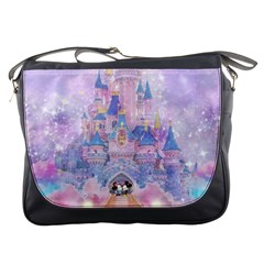 Disney Castle, Mickey And Minnie Messenger Bag by nateshop