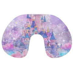 Disney Castle, Mickey And Minnie Travel Neck Pillow by nateshop