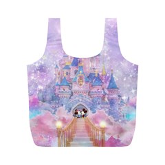 Disney Castle, Mickey And Minnie Full Print Recycle Bag (m) by nateshop