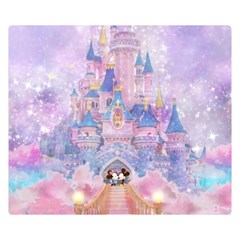 Disney Castle, Mickey And Minnie Two Sides Premium Plush Fleece Blanket (small) by nateshop