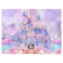 Disney Castle, Mickey And Minnie Two Sides Premium Plush Fleece Blanket (extra Small) by nateshop