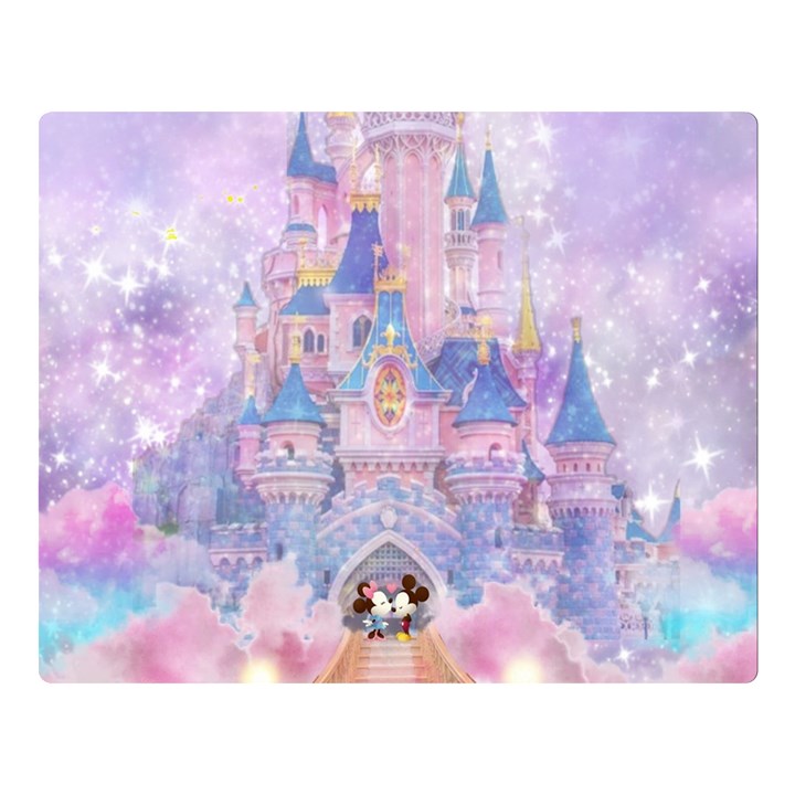 Disney Castle, Mickey And Minnie Premium Plush Fleece Blanket (Large)