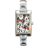 Mickey Mouse, Cartoon, Cartoon Character Rectangle Italian Charm Watch Front