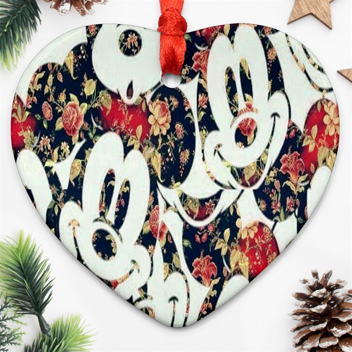 Mickey Mouse, Cartoon, Cartoon Character Ornament (Heart)