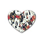 Mickey Mouse, Cartoon, Cartoon Character Rubber Heart Coaster (4 pack) Front