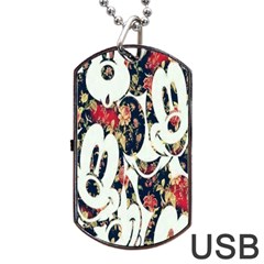 Mickey Mouse, Cartoon, Cartoon Character Dog Tag USB Flash (Two Sides)