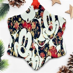 Mickey Mouse, Cartoon, Cartoon Character Snowflake Ornament (two Sides) by nateshop