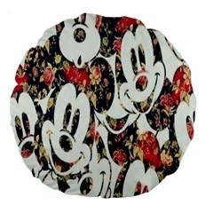 Mickey Mouse, Cartoon, Cartoon Character Large 18  Premium Flano Round Cushions