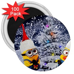 Minions Christmas, Merry Christmas, Minion Christmas 3  Magnets (100 Pack) by nateshop