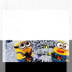 Minions Christmas, Merry Christmas, Minion Christmas Rectangular Jigsaw Puzzl by nateshop