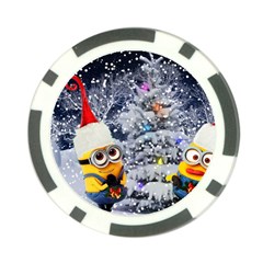 Minions Christmas, Merry Christmas, Minion Christmas Poker Chip Card Guard (10 Pack) by nateshop