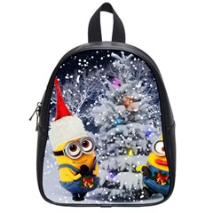 Minions Christmas, Merry Christmas, Minion Christmas School Bag (small) by nateshop