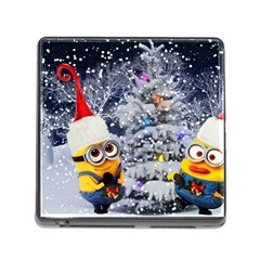 Minions Christmas, Merry Christmas, Minion Christmas Memory Card Reader (square 5 Slot) by nateshop