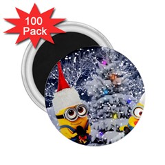 Minions Christmas, Merry Christmas, Minion Christmas 2 25  Magnets (100 Pack)  by nateshop