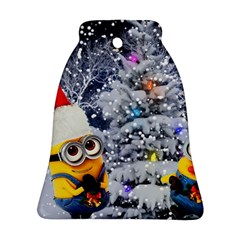 Minions Christmas, Merry Christmas, Minion Christmas Bell Ornament (two Sides) by nateshop