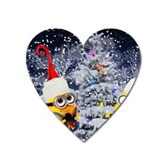 Minions Christmas, Merry Christmas, Minion Christmas Heart Magnet by nateshop