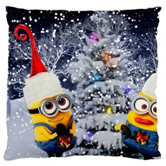 Minions Christmas, Merry Christmas, Minion Christmas Large Cushion Case (one Side) by nateshop