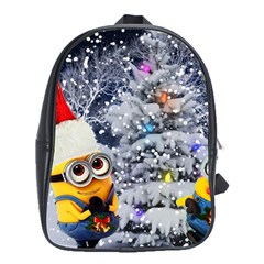 Minions Christmas, Merry Christmas, Minion Christmas School Bag (xl) by nateshop