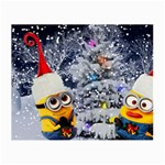 Minions Christmas, Merry Christmas, Minion Christmas Small Glasses Cloth Front