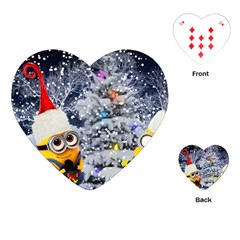 Minions Christmas, Merry Christmas, Minion Christmas Playing Cards Single Design (heart) by nateshop