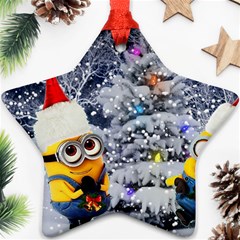 Minions Christmas, Merry Christmas, Minion Christmas Star Ornament (two Sides) by nateshop